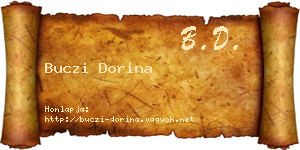 Buczi Dorina névjegykártya